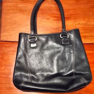 Cole Haan Black Leather Tote Bag